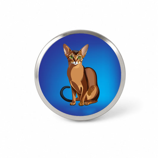 Abyssinian Cat Sitting Novelty Hat Backpack Lapel Pin