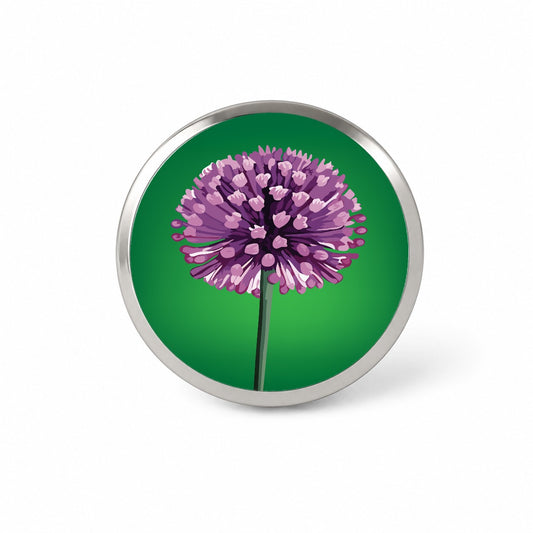 Allium Flower Purple Watercolor Novelty Hat Backpack Lapel Pin
