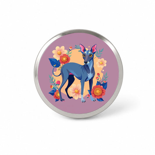 American Hairless Terrier Dog Floral Flowers Novelty Hat Backpack Lapel Pin