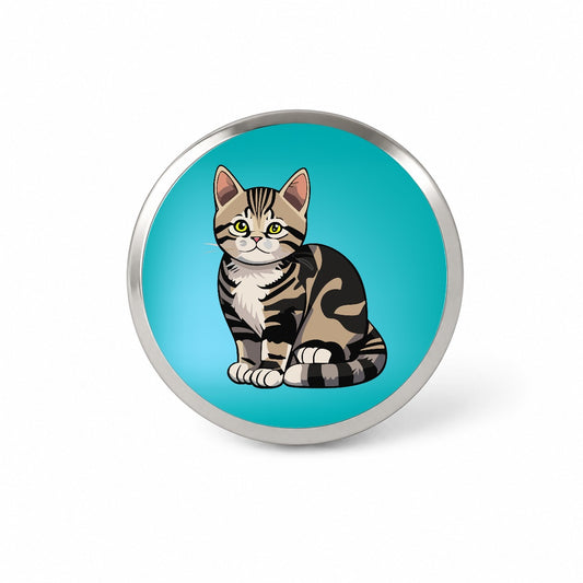 American Shorthair Cute Cat Novelty Hat Backpack Lapel Pin