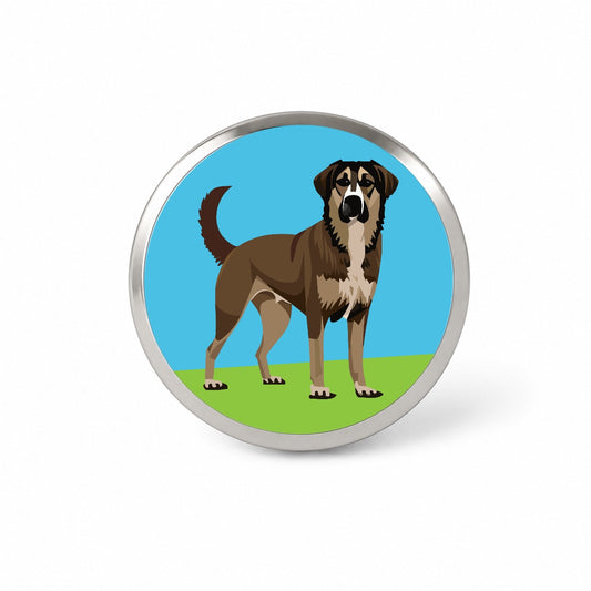 Anatolian Shepherd Dog Standing Novelty Hat Backpack Lapel Pin