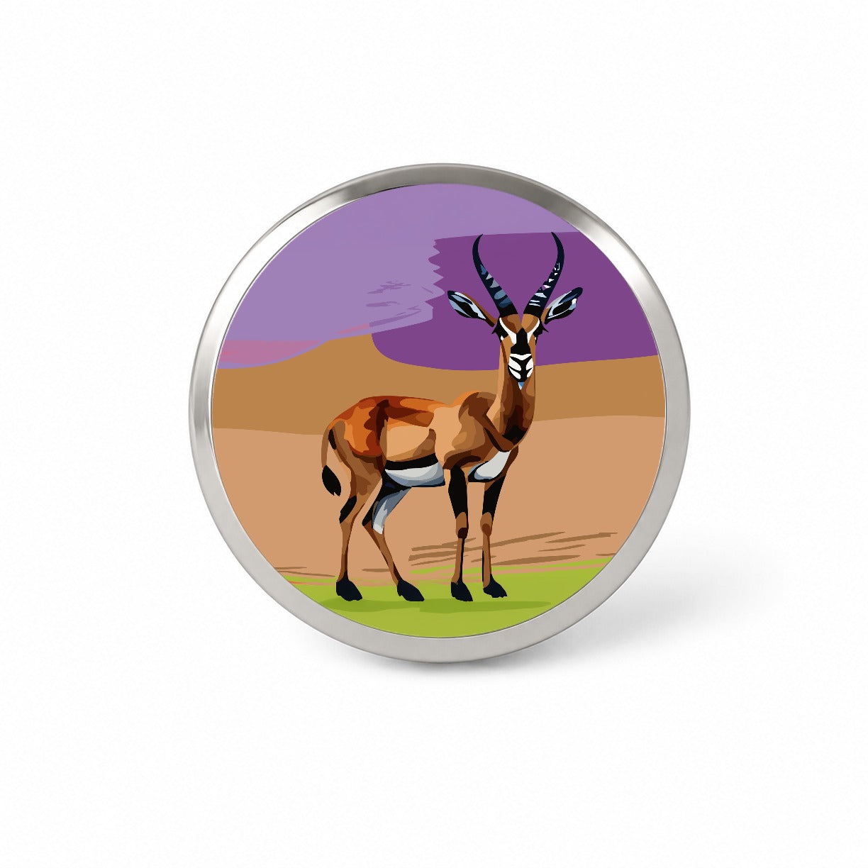 Antelope Buck Watercolor Novelty Hat Backpack Lapel Pin