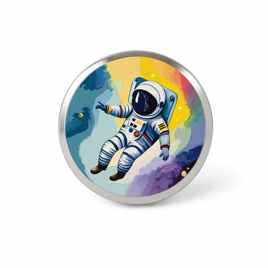 Astronaut Floating in Space Astronomy Novelty Hat Backpack Lapel Pin