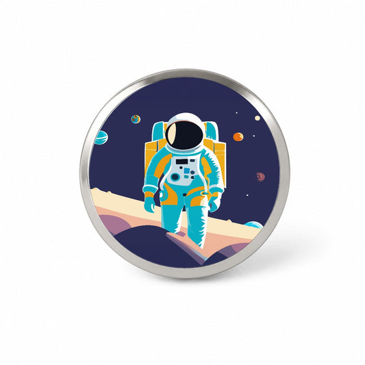 Astronaut in Outer Space Planets Science Fiction Novelty Hat Backpack Lapel Pin