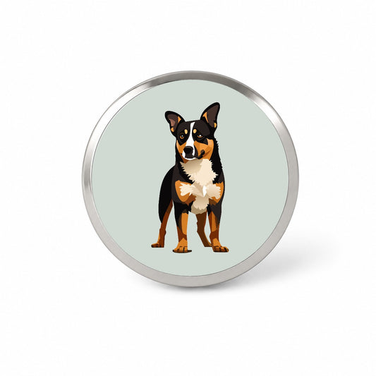 Australian Cattle Dog Standing Novelty Hat Backpack Lapel Pin