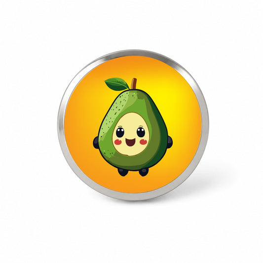 Avocado Smiling Funny Novelty Hat Backpack Lapel Pin