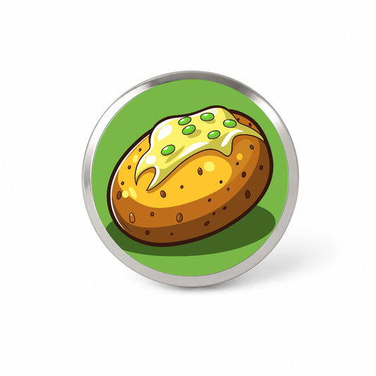 Baked Potato with Butter Novelty Hat Backpack Lapel Pin