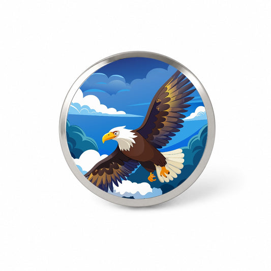 Bald Eagle Flying Novelty Hat Backpack Lapel Pin