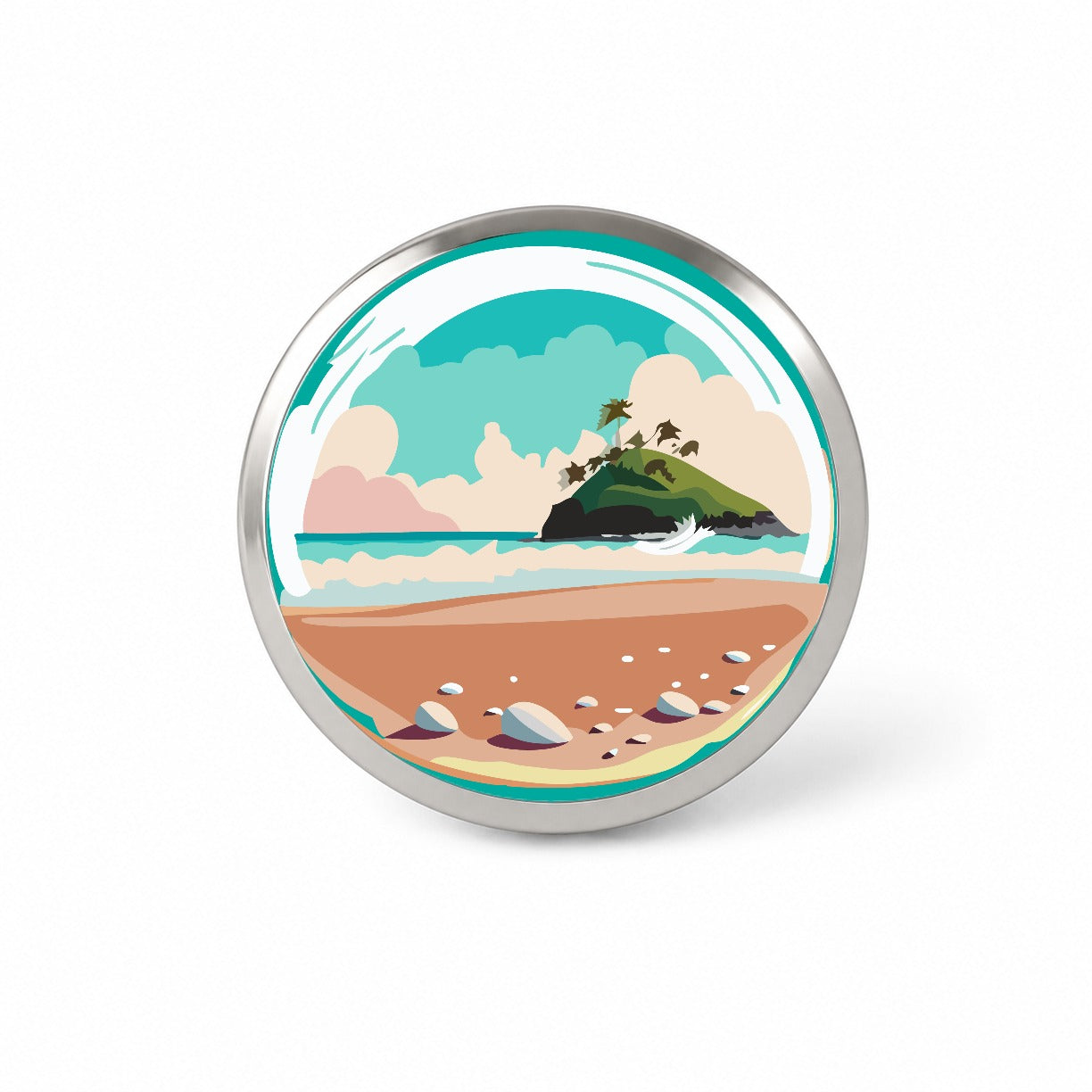 Beach Ocean Paradise Tropical Island Vacation Travel Novelty Hat Backpack Lapel Pin