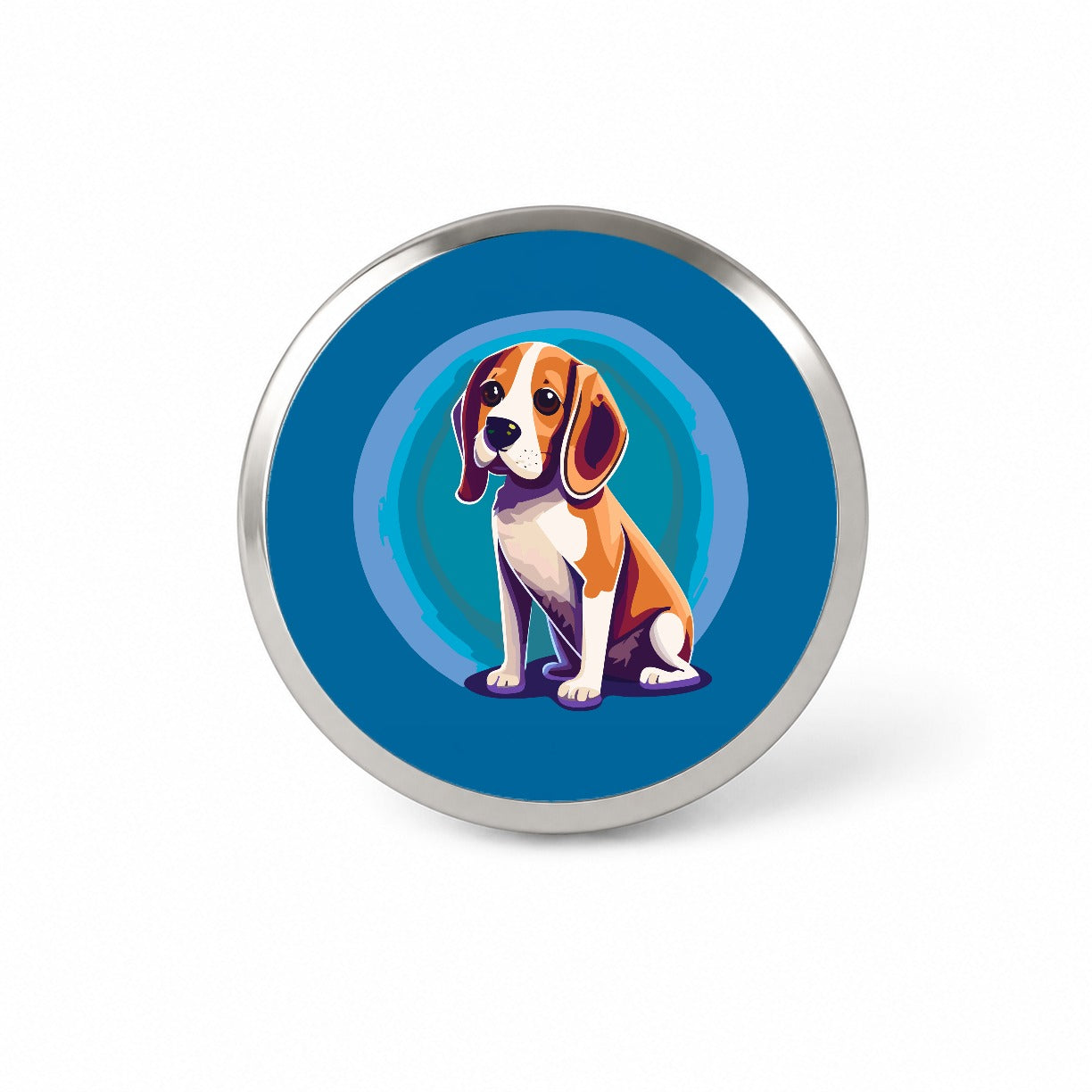 Beagle Dog Sitting Novelty Hat Backpack Lapel Pin
