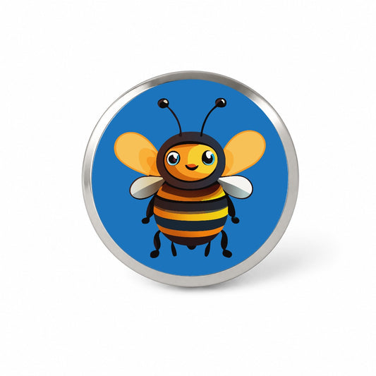 Bee Happy Smiling Novelty Hat Backpack Lapel Pin