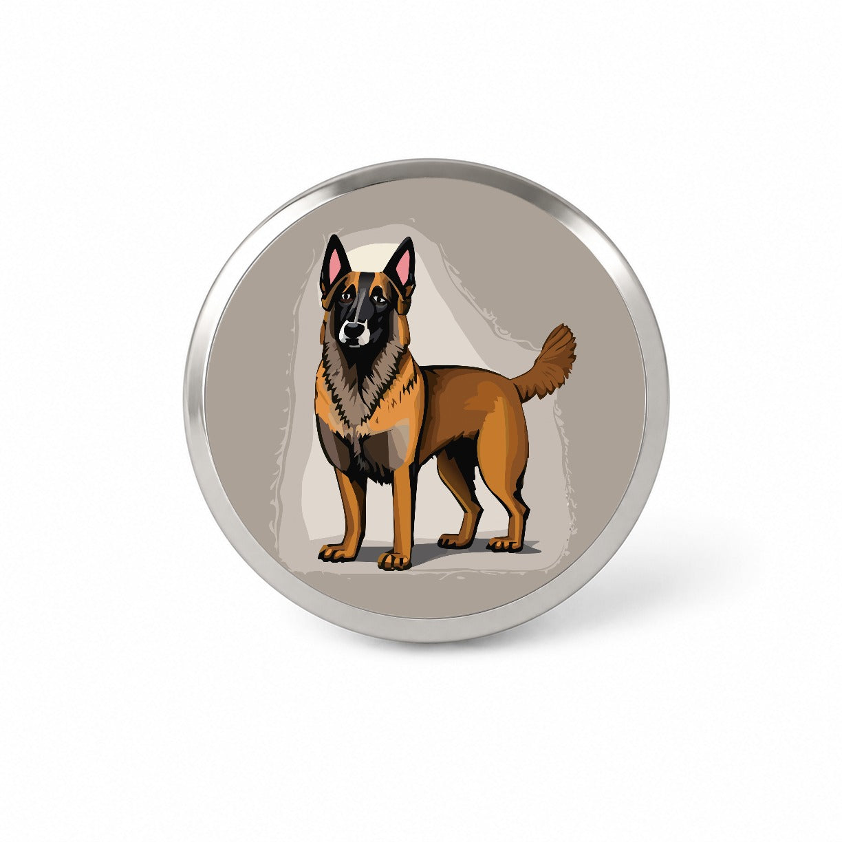 Belgian Shepherd Dog Standing Novelty Hat Backpack Lapel Pin