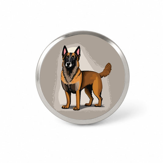 Belgian Shepherd Dog Standing Novelty Hat Backpack Lapel Pin