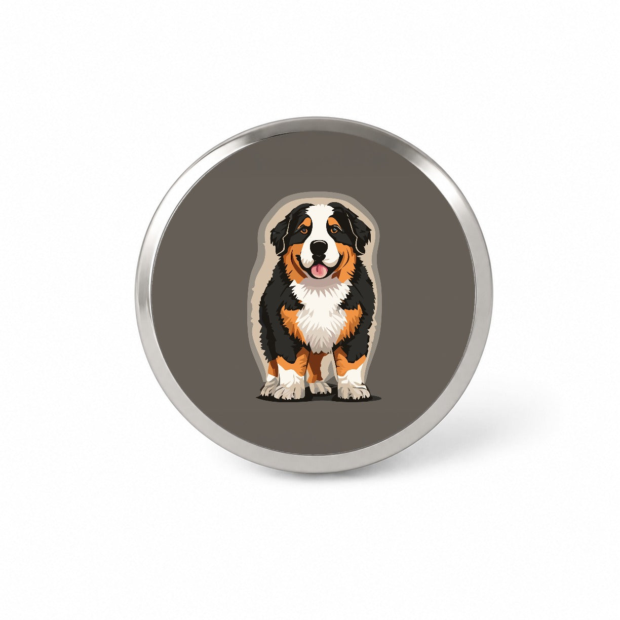 Bernese Mountain Dog Standing Novelty Hat Backpack Lapel Pin