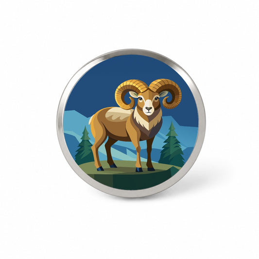Bighorn Sheep Novelty Hat Backpack Lapel Pin