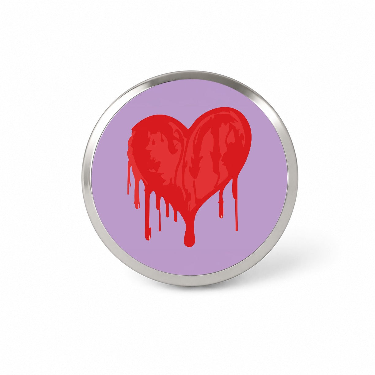 Bleeding Heart Red Novelty Hat Backpack Lapel Pin