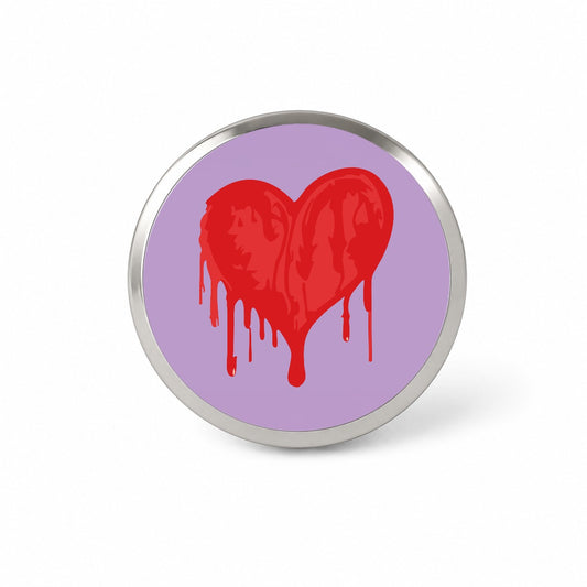Bleeding Heart Red Novelty Hat Backpack Lapel Pin