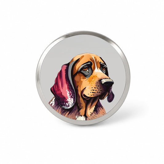 Bloodhound Dog Watercolor Novelty Hat Backpack Lapel Pin