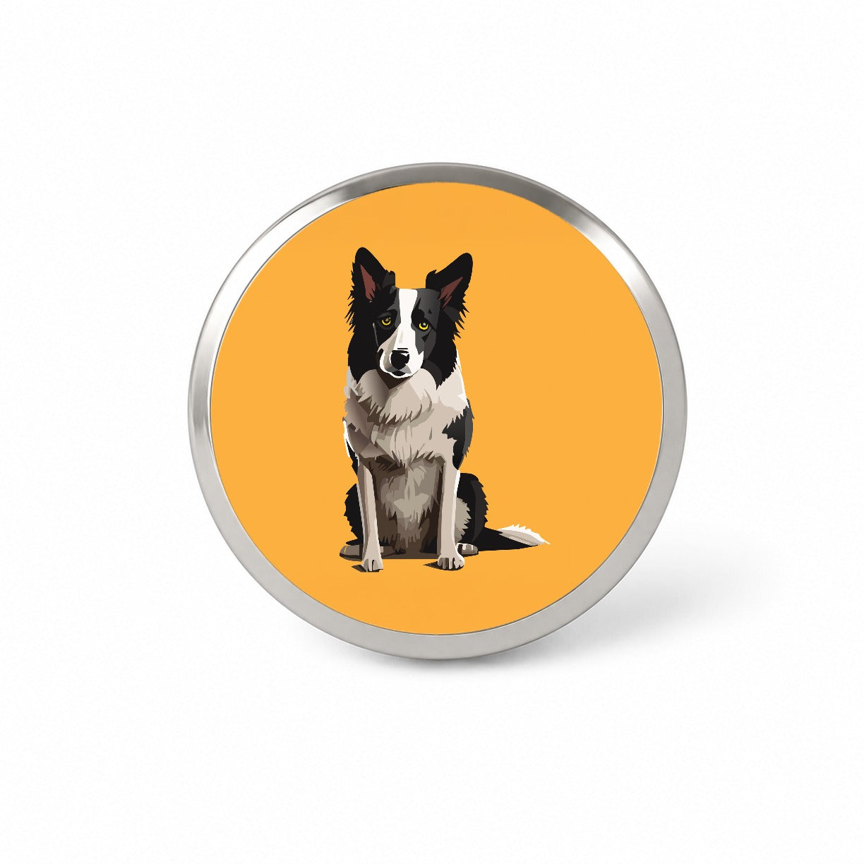 Border Collie Sitting Novelty Hat Backpack Lapel Pin