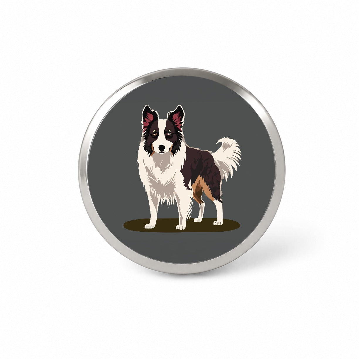Border Collie Standing Novelty Hat Backpack Lapel Pin