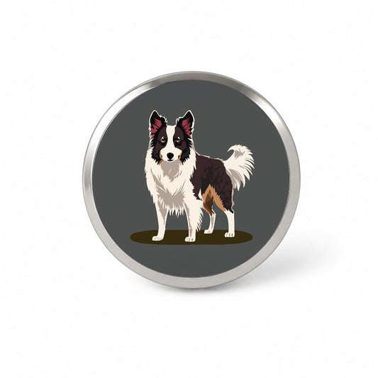 Border Collie Standing Novelty Hat Backpack Lapel Pin