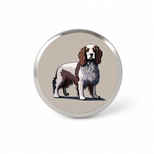 Brittany Spaniel Dog Standing Novelty Hat Backpack Lapel Pin