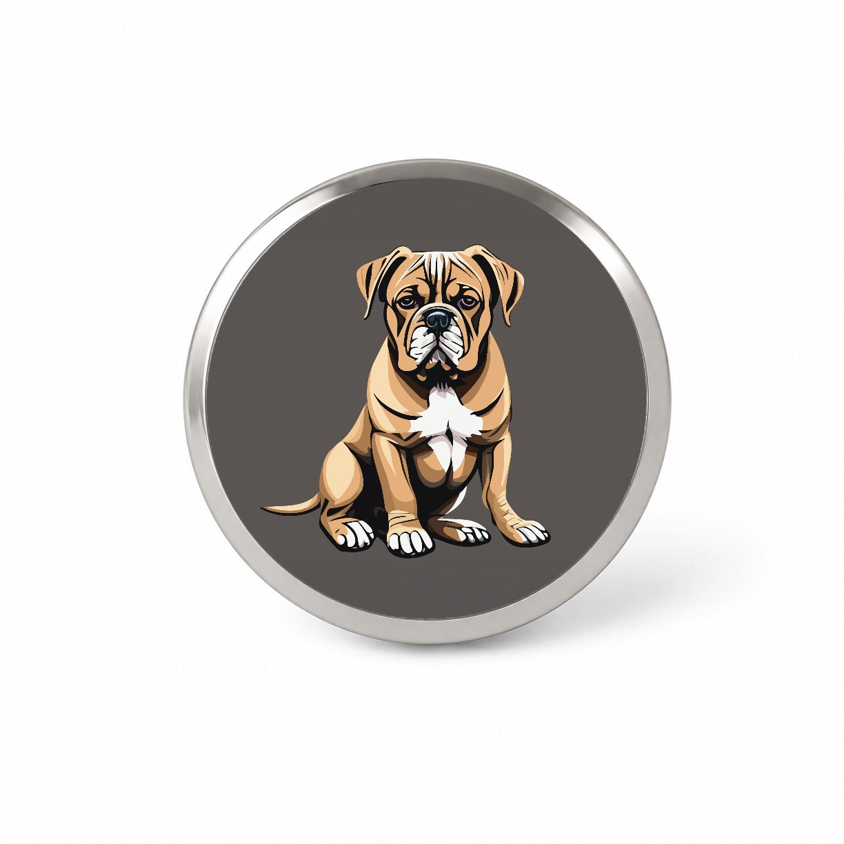 Bullmastiff Dog Sitting Novelty Hat Backpack Lapel Pin