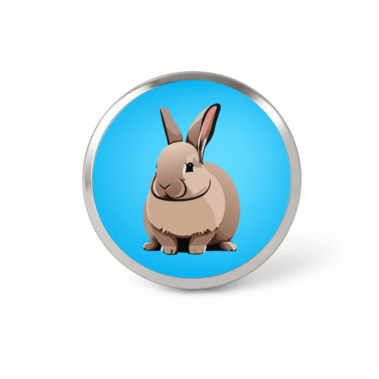 Bunny Rabbit Brown Novelty Hat Backpack Lapel Pin