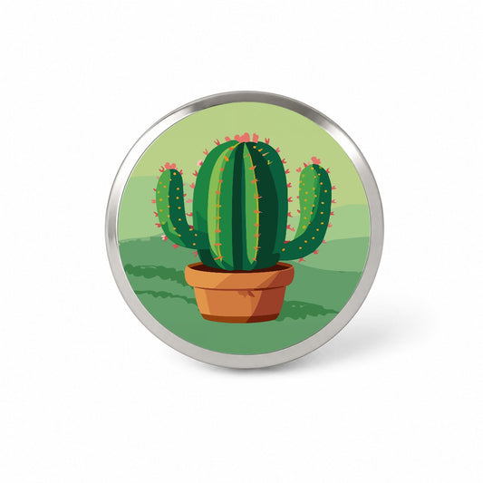 Cactus Green Novelty Hat Backpack Lapel Pin