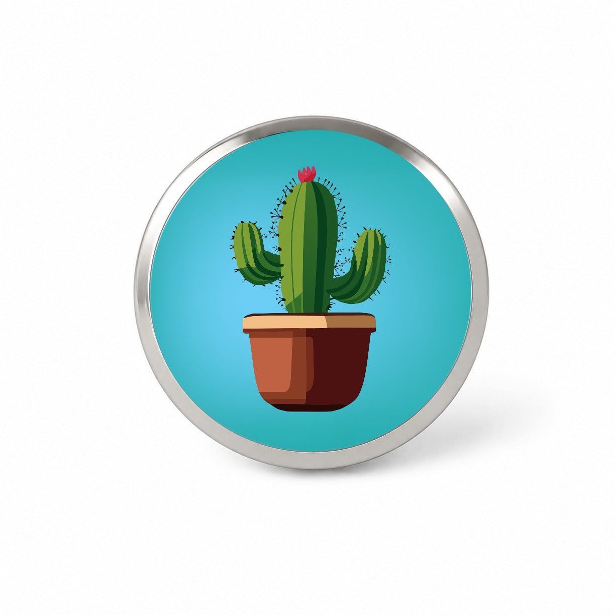 Cactus in Pot Novelty Hat Backpack Lapel Pin