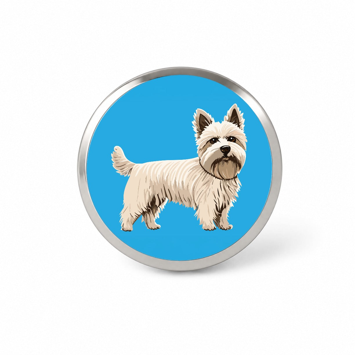 Cairn Terrier Dog Standing Novelty Hat Backpack Lapel Pin