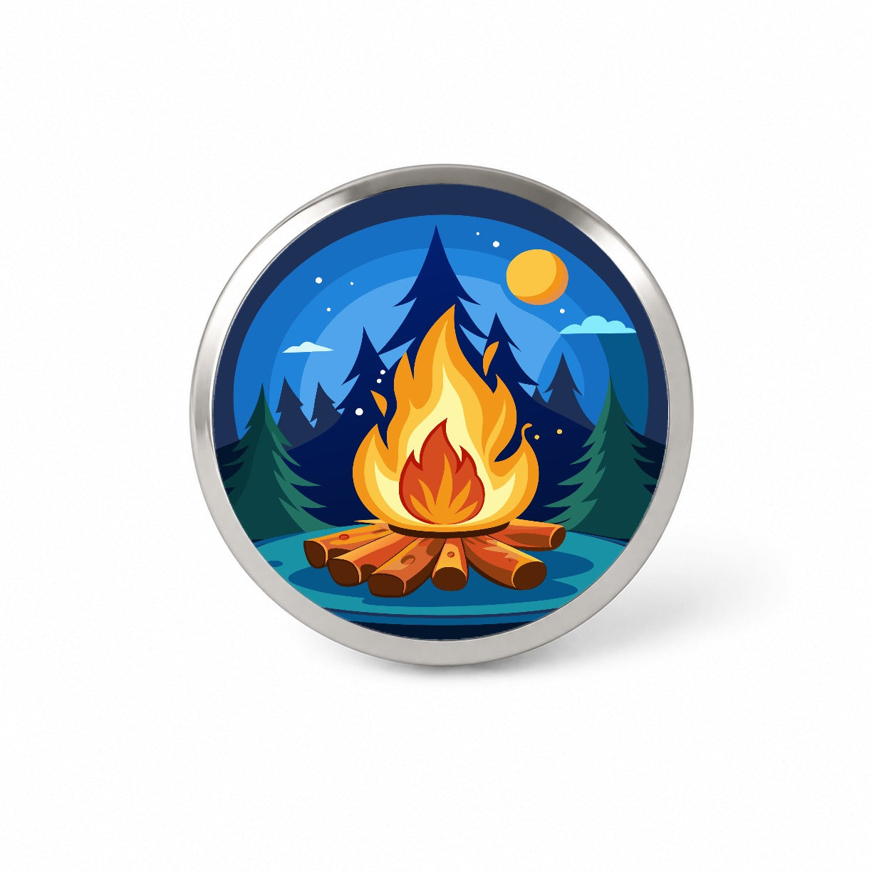 Camp Fire Camping Novelty Hat Backpack Lapel Pin