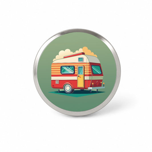 Camper RV Trailer Retro Novelty Hat Backpack Lapel Pin