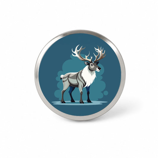 Caribou Reindeer Novelty Hat Backpack Lapel Pin