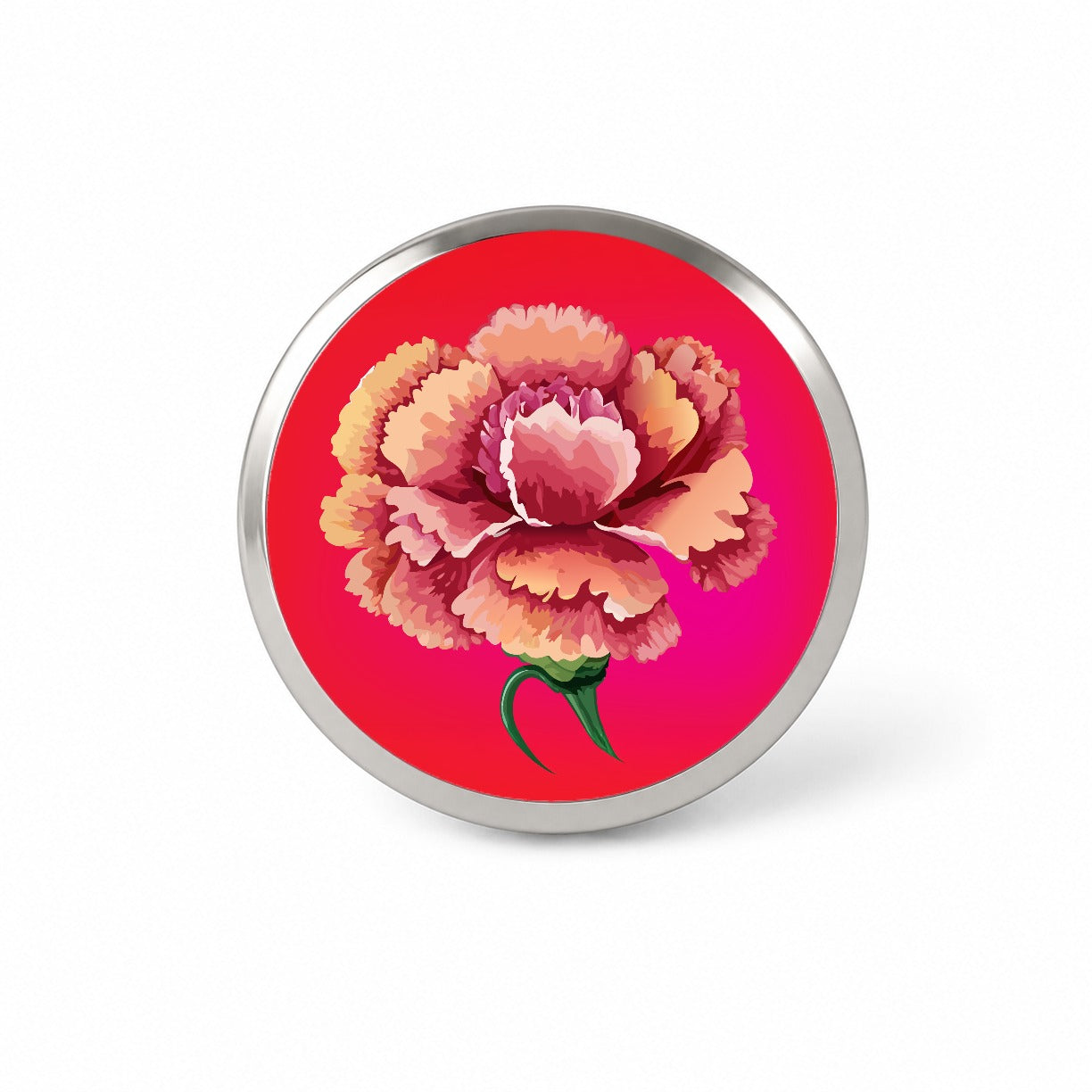 Carnation Flower Watercolor Novelty Hat Backpack Lapel Pin