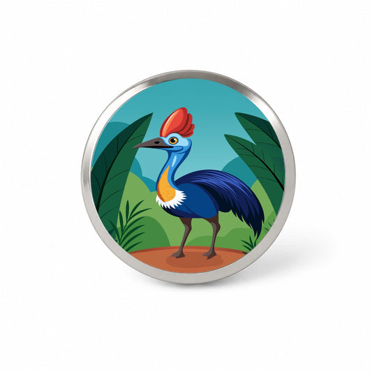 Cassowary Flightless Bird Australian Novelty Hat Backpack Lapel Pin