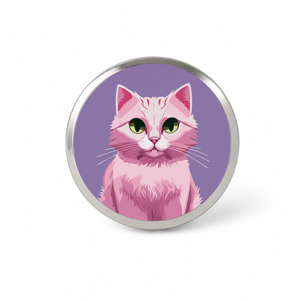 Cat Pink Novelty Hat Backpack Lapel Pin