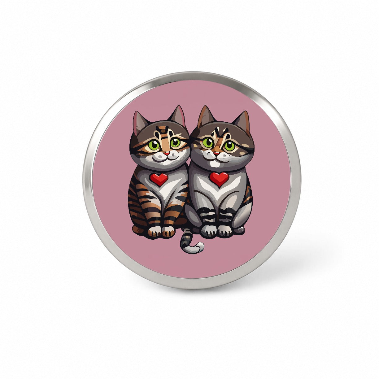 Cats Love Valentines Day Wedding Anniversary Novelty Hat Backpack Lapel Pin