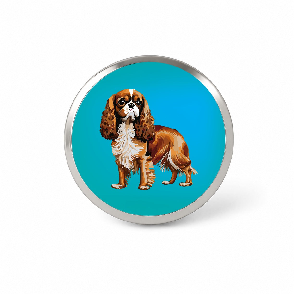 Cavalier King Charles Spaniel Dog Blenheim Watercolor Novelty Hat Backpack Lapel Pin