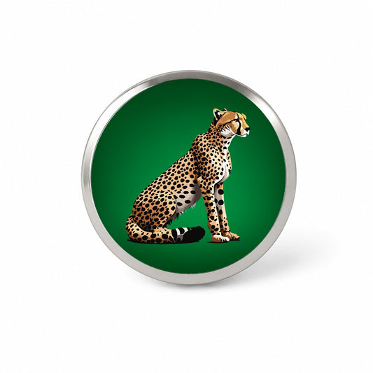Cheetah Sitting Profile Big Cat Novelty Hat Backpack Lapel Pin