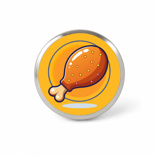 Chicken Drumstick Novelty Hat Backpack Lapel Pin