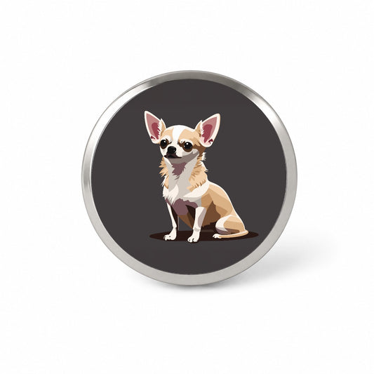 Chihuahua Dog Sitting Novelty Hat Backpack Lapel Pin