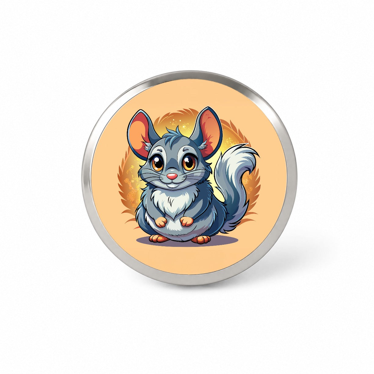 Chinchilla Cute Novelty Hat Backpack Lapel Pin