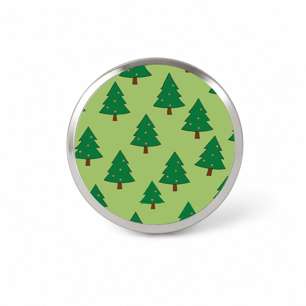Christmas Trees Green Pattern Novelty Hat Backpack Lapel Pin