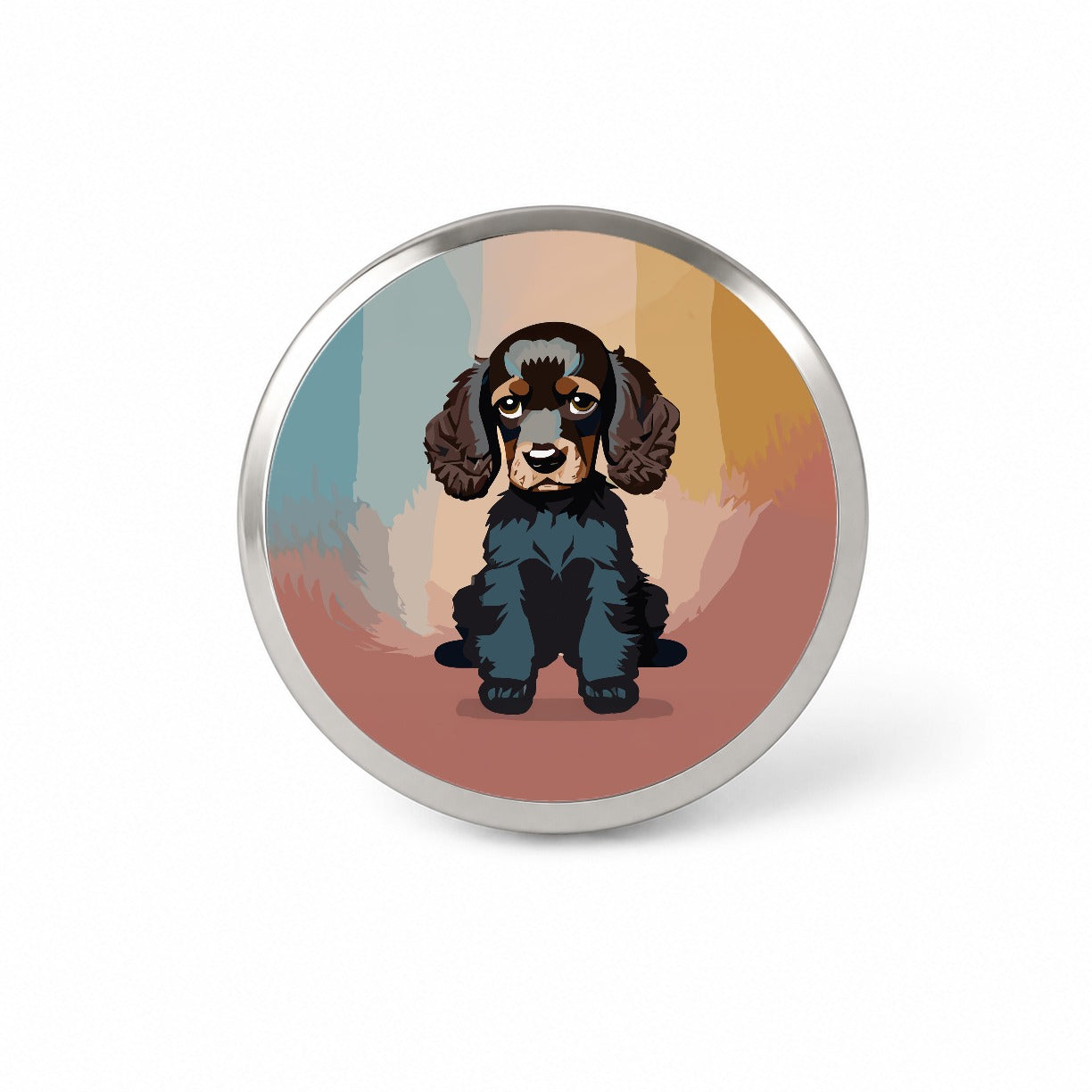 Cocker Spaniel Dark Sitting Novelty Hat Backpack Lapel Pin