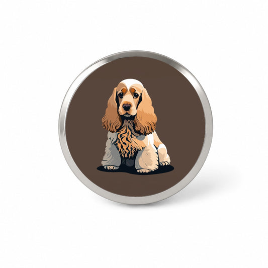 Cocker Spaniel Sitting Novelty Hat Backpack Lapel Pin