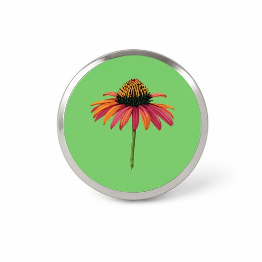 Coneflower Flower Watercolor Novelty Hat Backpack Lapel Pin