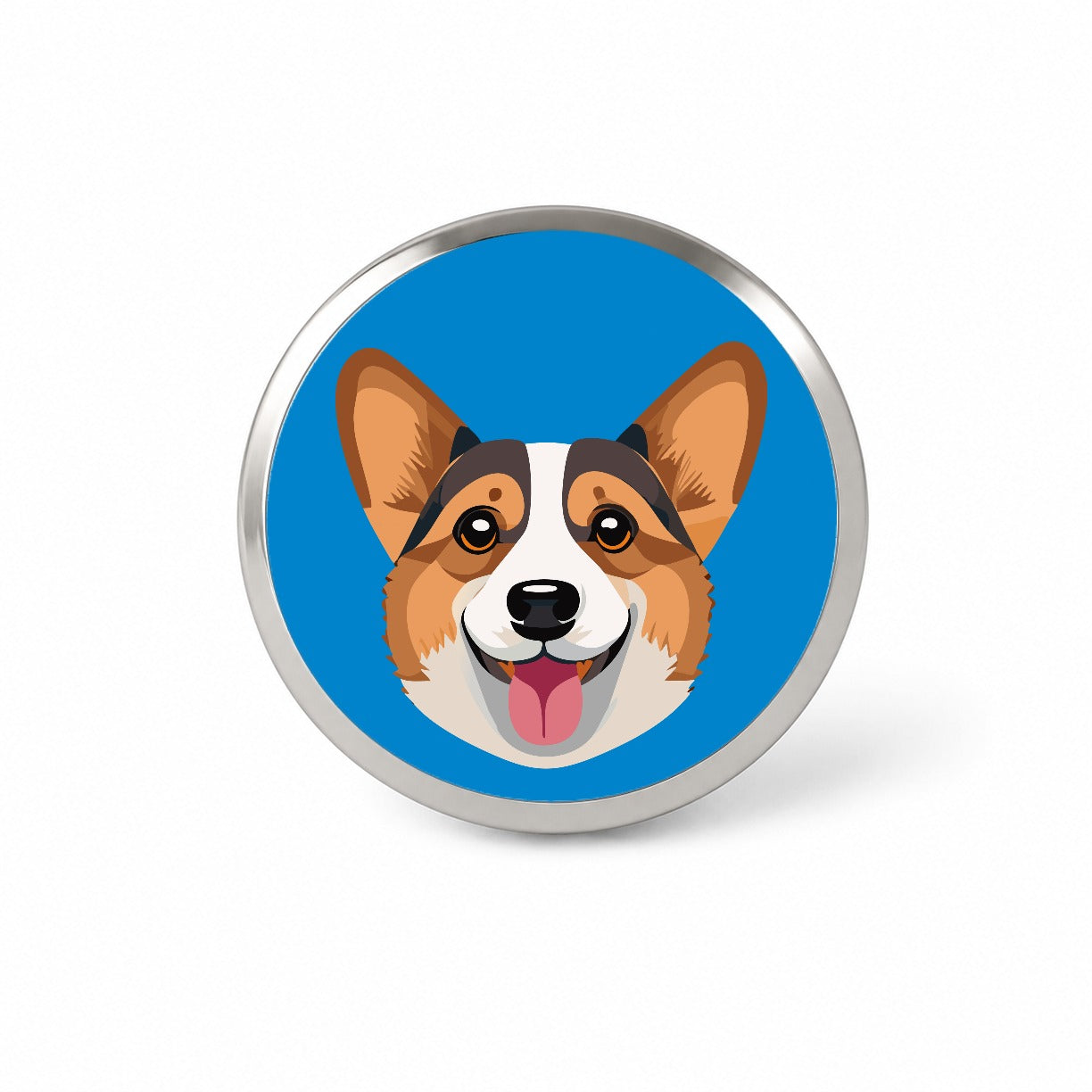 Corgi Dog Face Cute Novelty Hat Backpack Lapel Pin