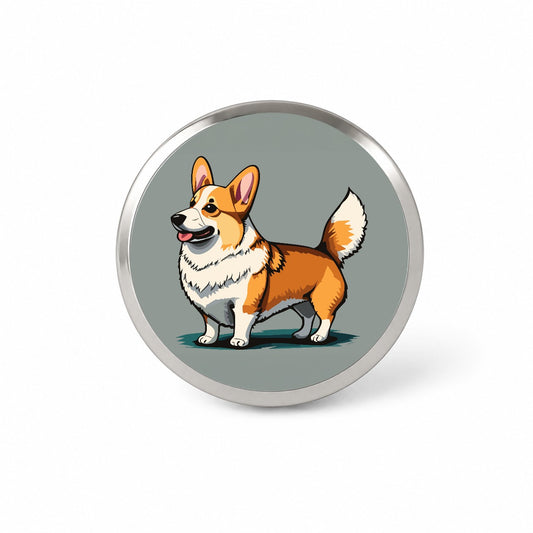 Corgi Dog Standing Novelty Hat Backpack Lapel Pin
