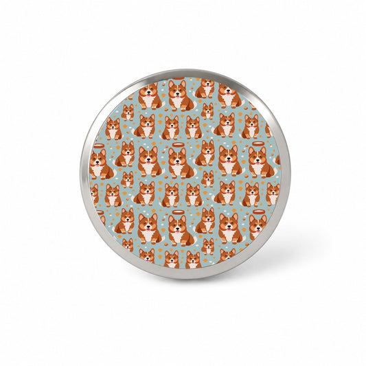 Corgis Dog Pattern Novelty Hat Backpack Lapel Pin